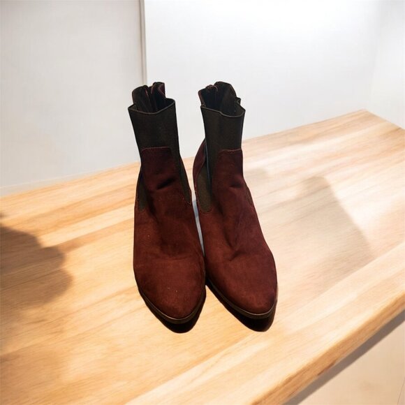 ATTENTION WOMEN SHOES MAN MADE MATERIALS COLOR BURGUNDY - Picture 6 of 12